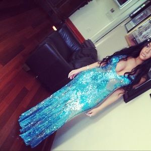 Mermaid prom dress worn once